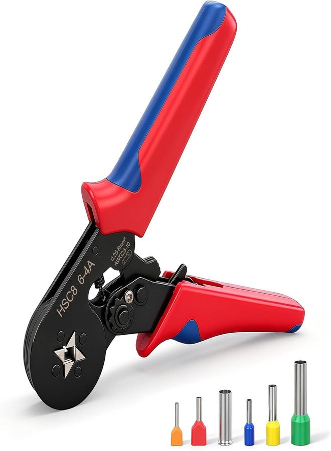 Cartup Ferrule Crimping Tool Plier for Wire End Terminals, Adjustable Ratchet Crimper for Insulated & Non-Insulated Ferrules, 0.25-10mm² Crimping Range - Ergonomic Handle - Image 1